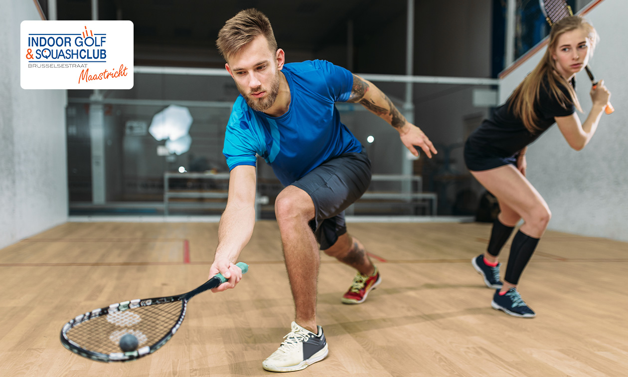 1, 3 of 5 keer squashen (45 min) + rackethuur in hartje Maastricht