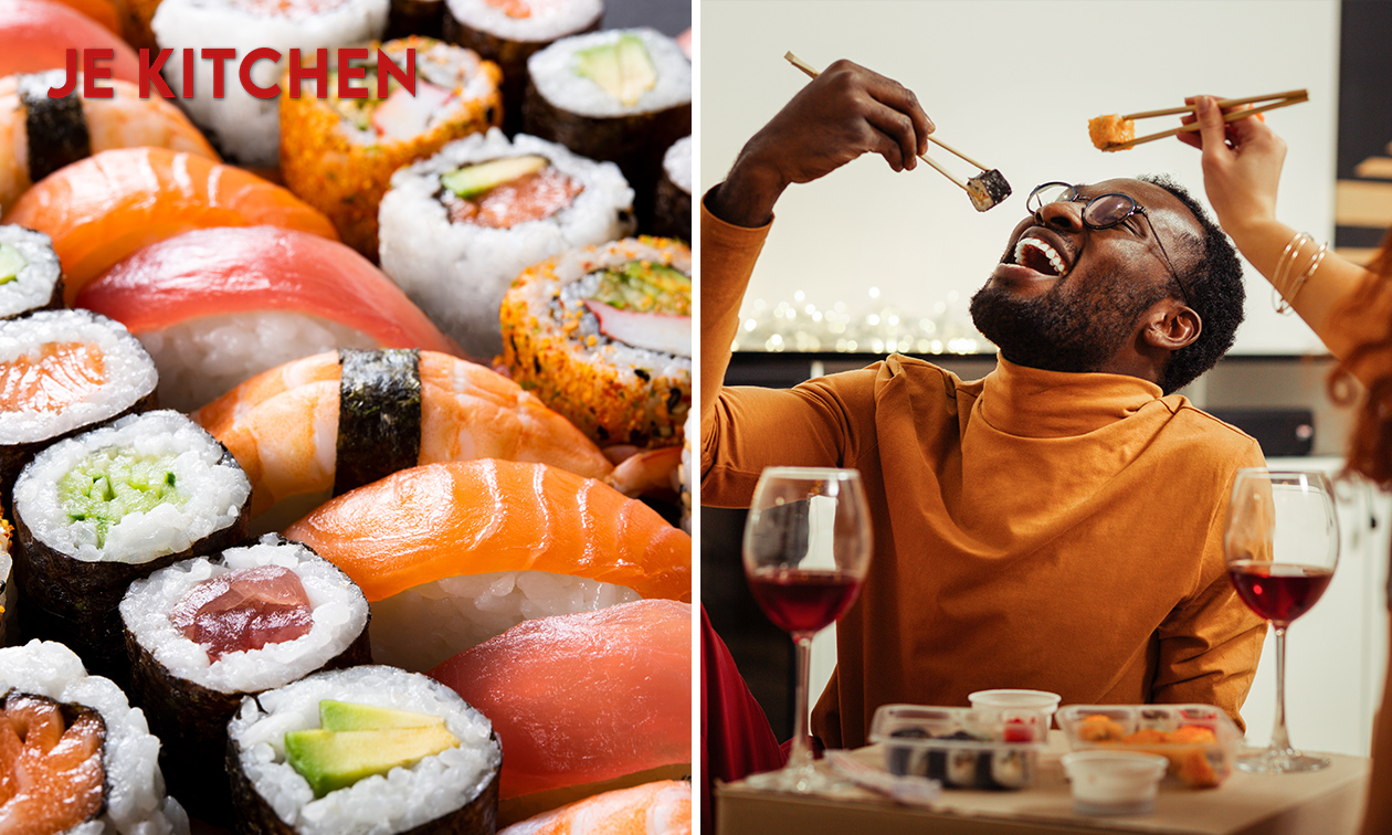 Sushibox (26 stuks) + mini-loempia's voor afhaal bij Je Kitchen