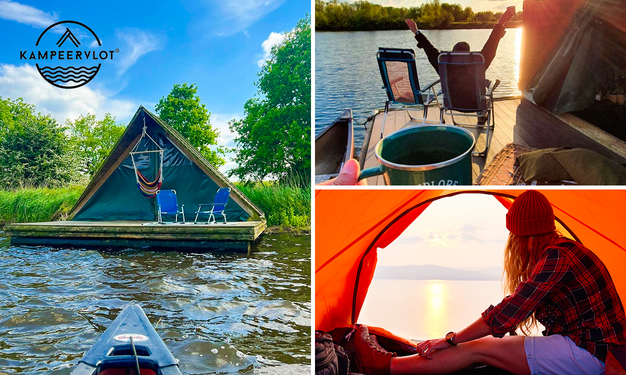 Übernachtung(en) für 2 auf einem Campingfloß in Utrecht oder Nordbrabant