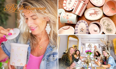 Workshop keramiek schilderen + gebak + koffie/thee of 3 glazen wijn + borrelplank (2,5 uur)