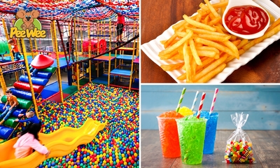 Eintritt + Slush Puppy + Süßigkeitentüte im Kinderspieldorf Pee Wee
