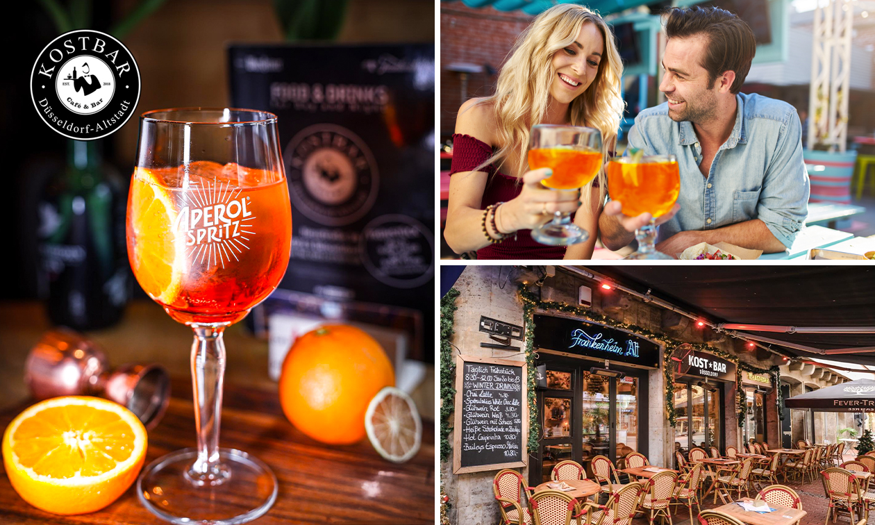 Spritzgetränk nach Wahl für 1 oder 2 Pers. in der Kostbar Düsseldorf-Altstadt