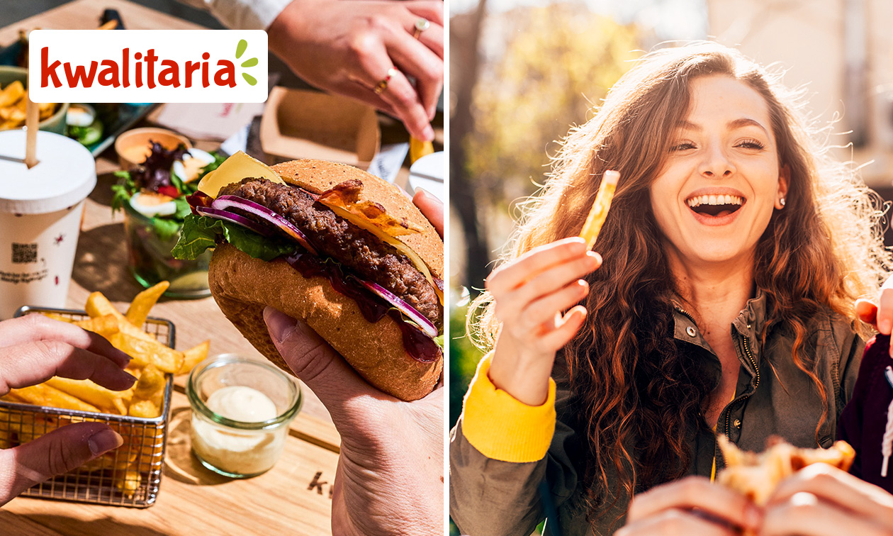 Burger + friet + salade + frisdrank naar keuze of broodje + milkshake naar keuze Burger + friet + salade + frisdrank naar keuze of broodje + milkshake naar keuze