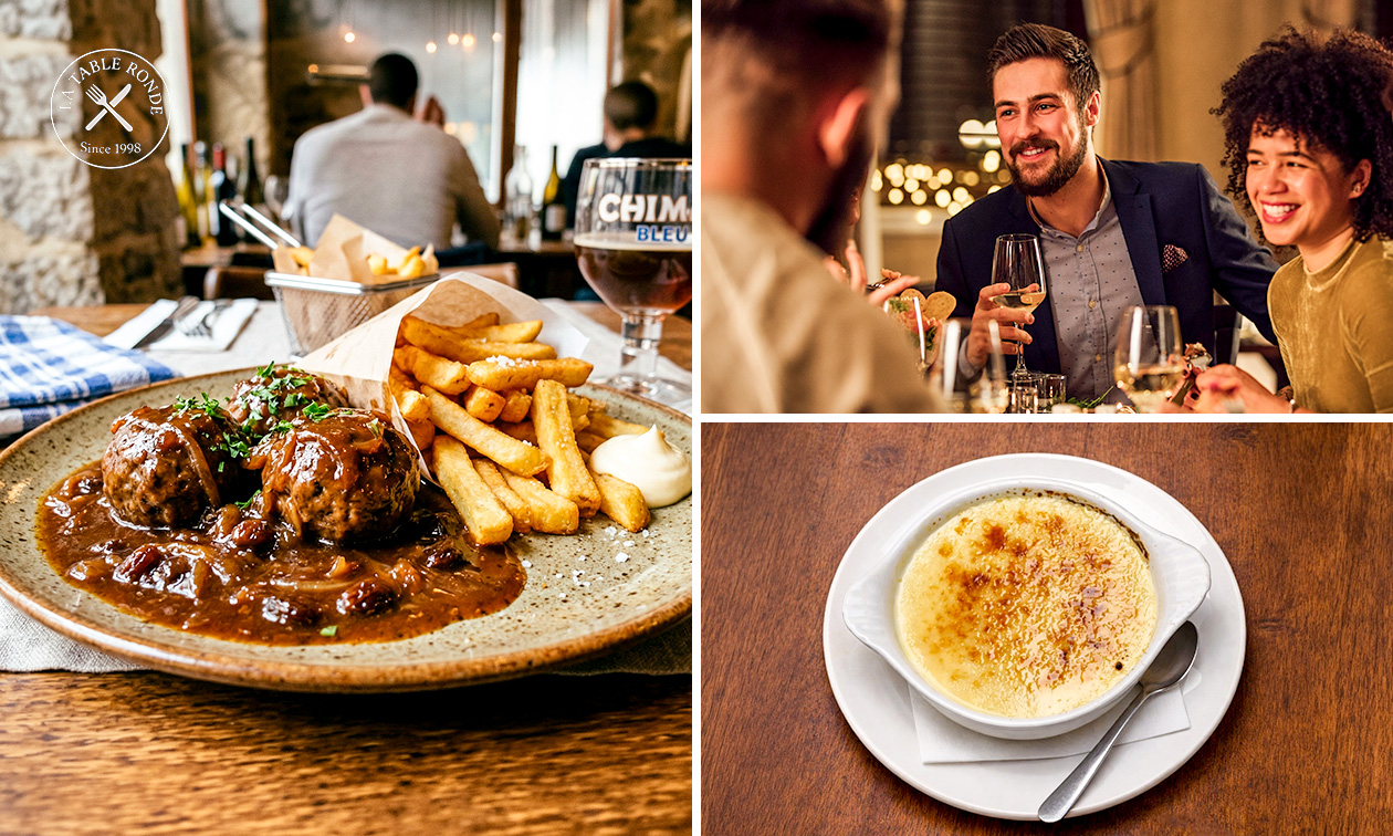 Menu du roi en 3 services au coeur de Mons