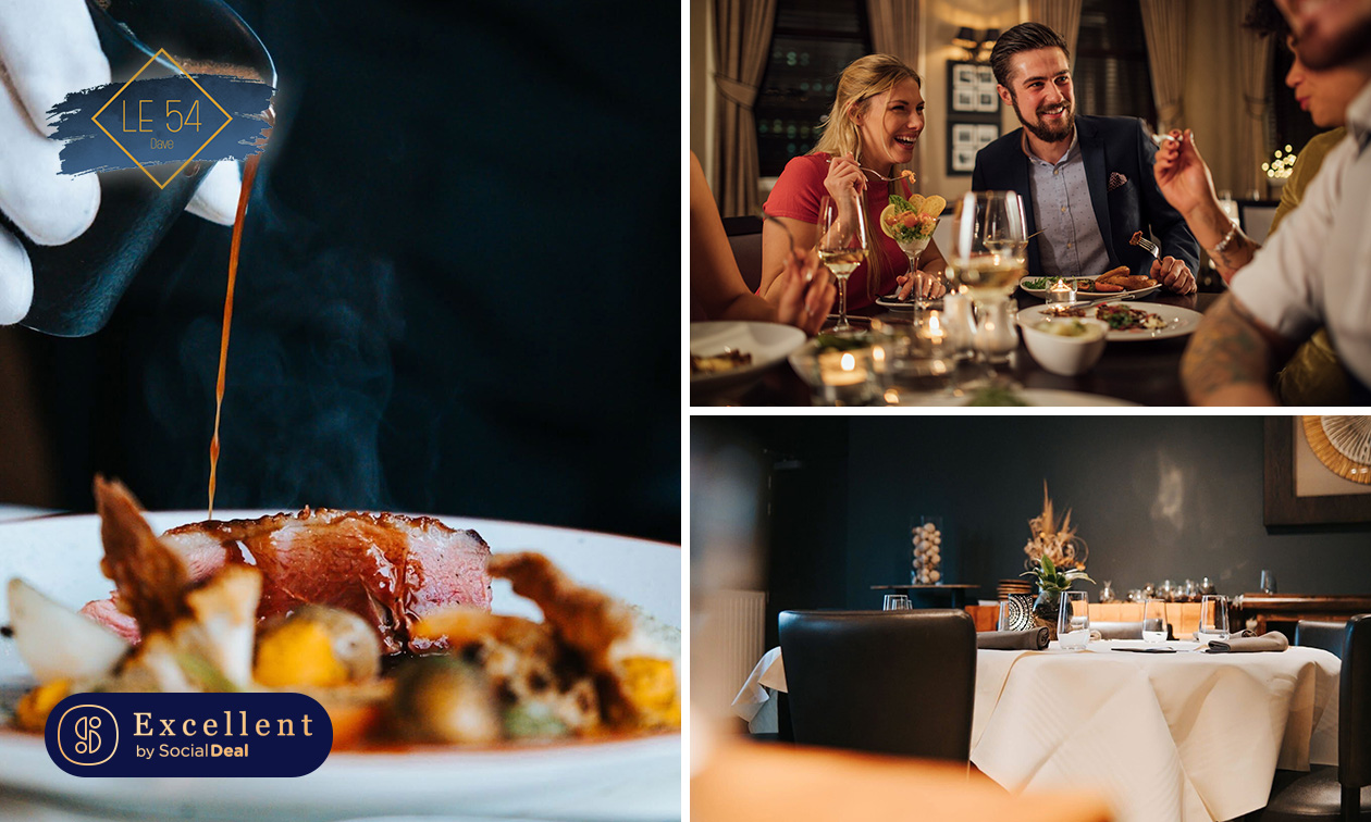 Menu en 3 ou 4 services + assiette surprise du chef au restaurant Le 54