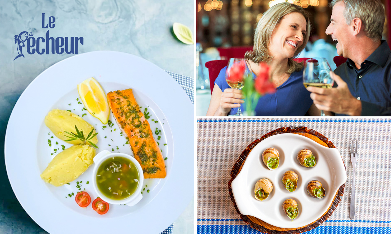 Menu en 2 services à la carte chez Le Pêcheur