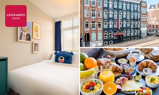 Overnachting voor 2 + ontbijt in Amsterdam Oud-West