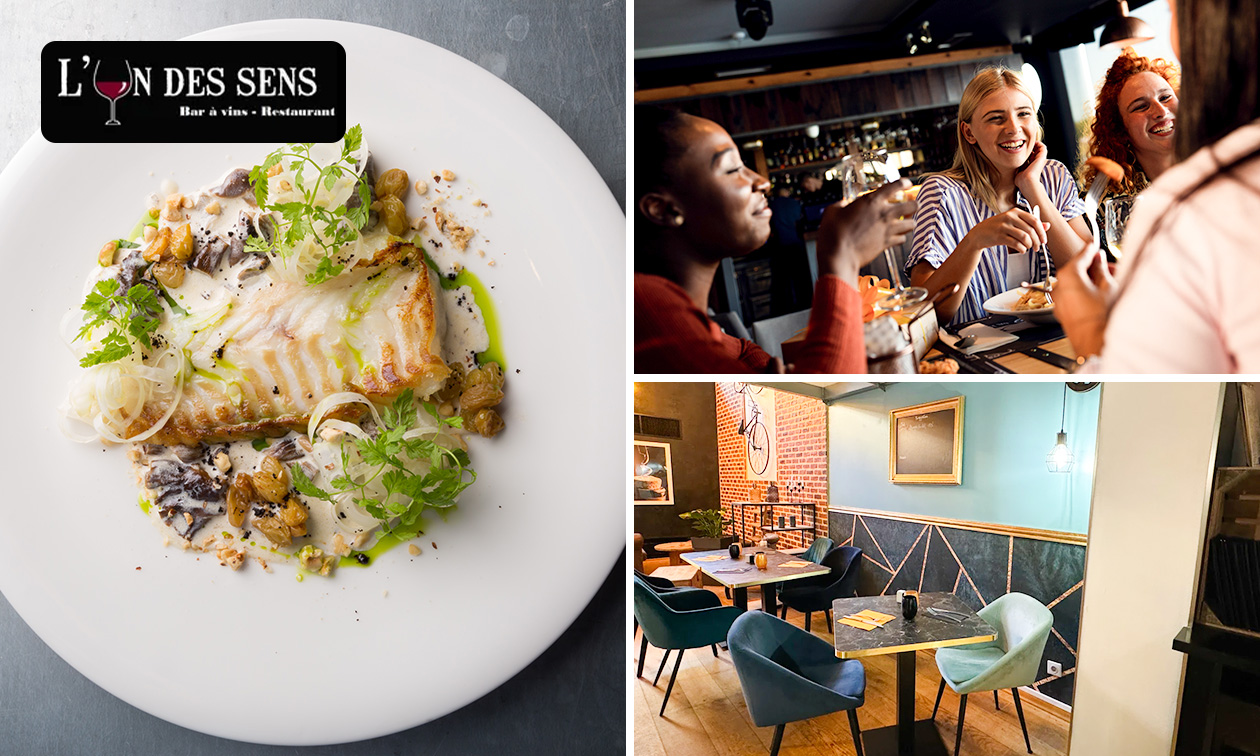 Menu en 2 ou 3 services à la carte près de Lille