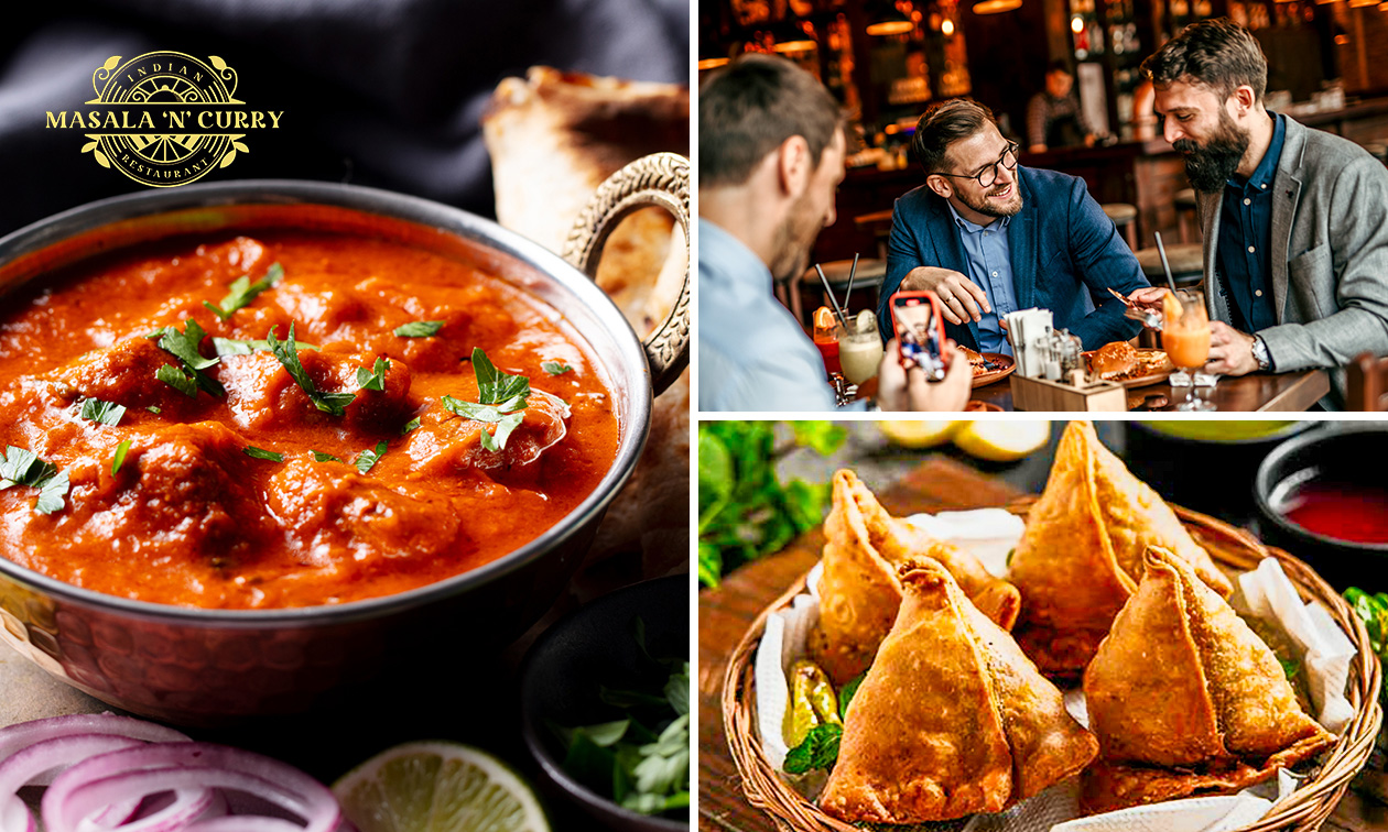 Indiaas 3-gangen keuzelunch of -diner + naan of rijst in Brussel