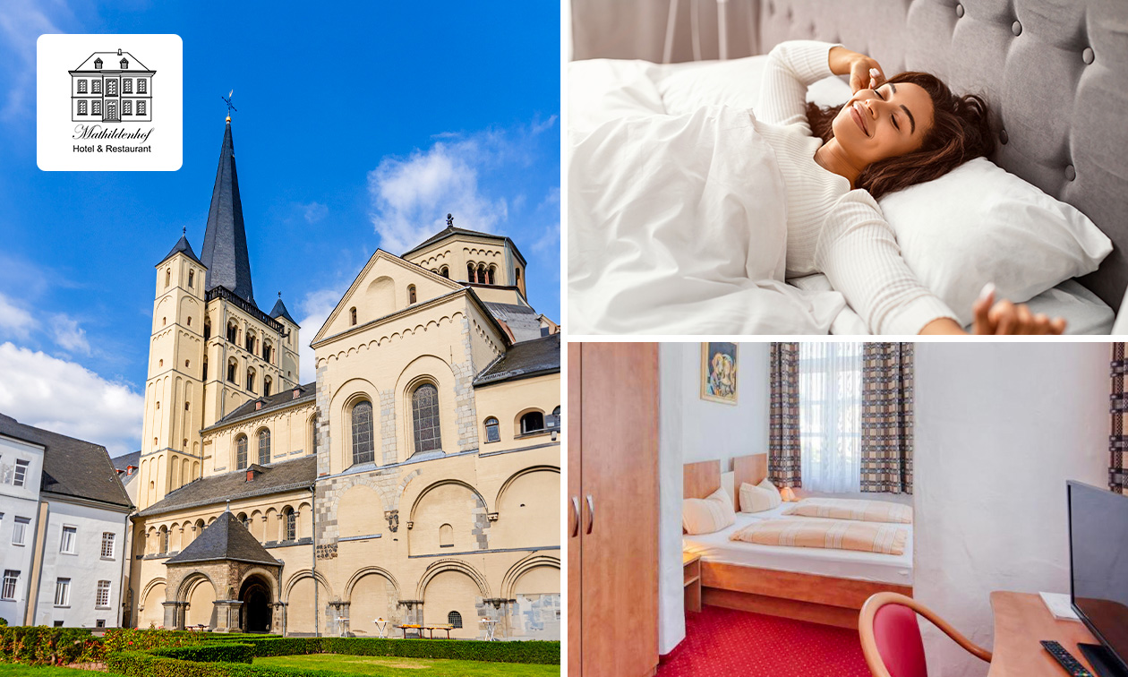 Übernachtung(en) für 2 + Frühstück + Parkplatz + Wasser und Obstkorb nahe Köln