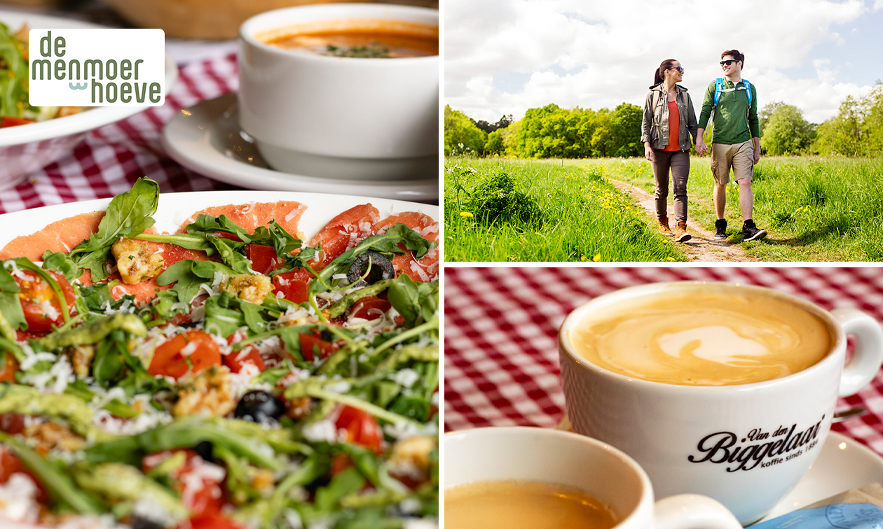 Wandelarrangement incl. warme drank + gebak + route + lunch bij Menmoerhoeve