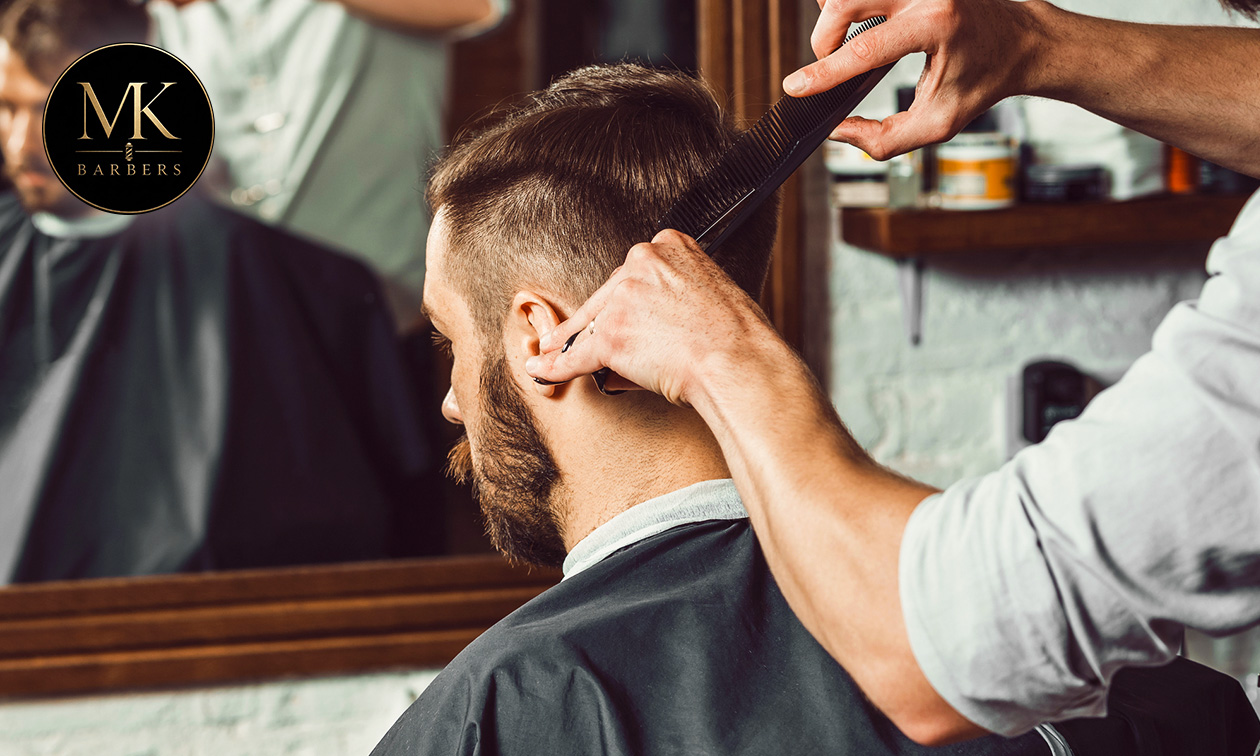 Kappersbehandeling voor heren + evt. baard trimmen
