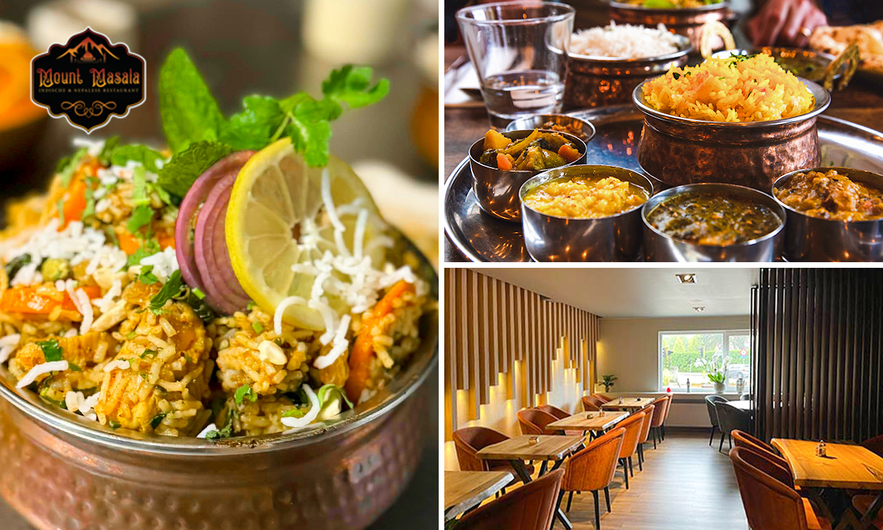 Indiaas-Nepalese 3-gangenlunch of -diner à la carte
