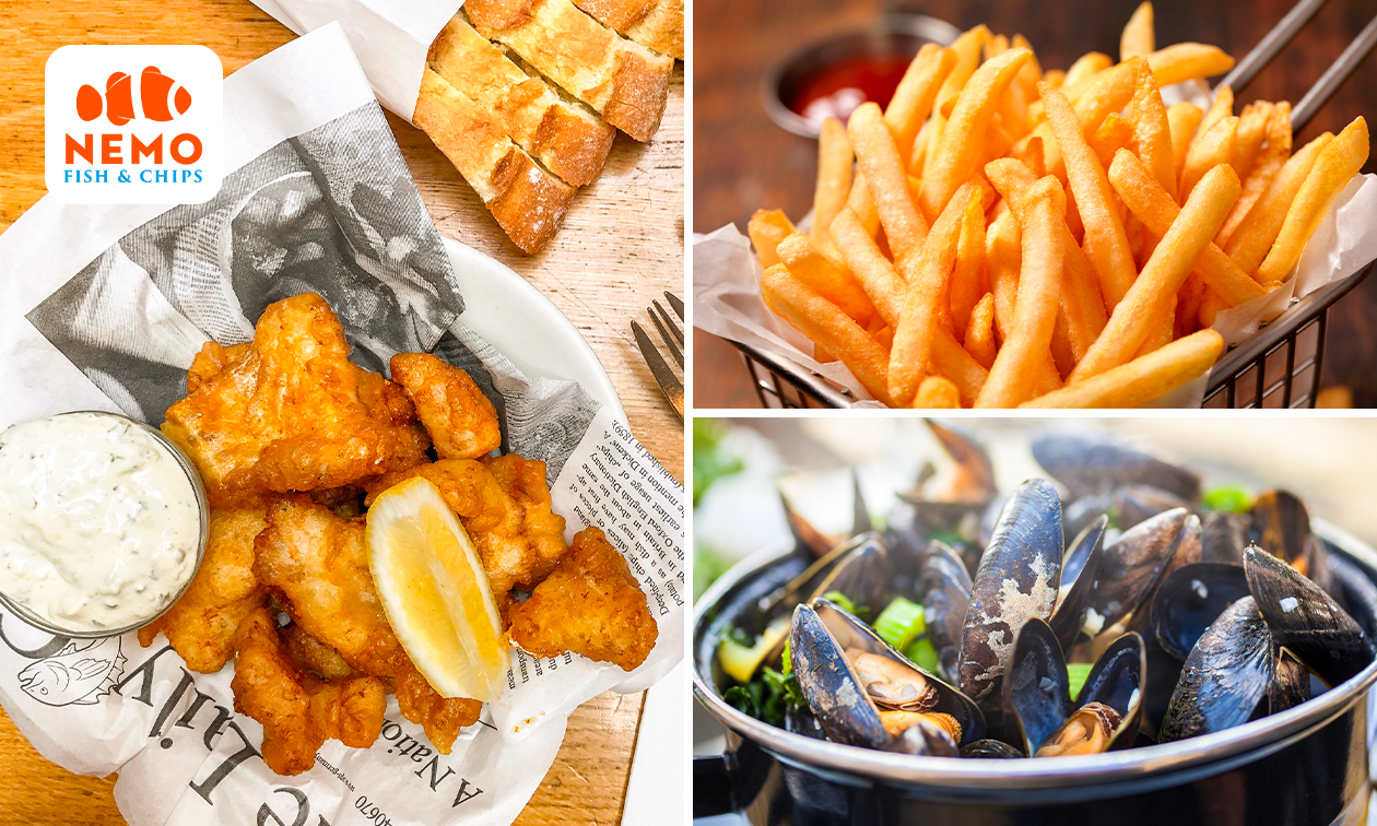 Kibbeling of mosselen + evt. friet