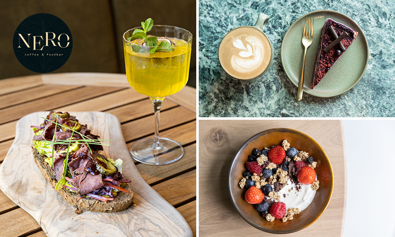 Koffie of thee + gebak of sandwich + limonade bij Nero Coffee & Foodbar
