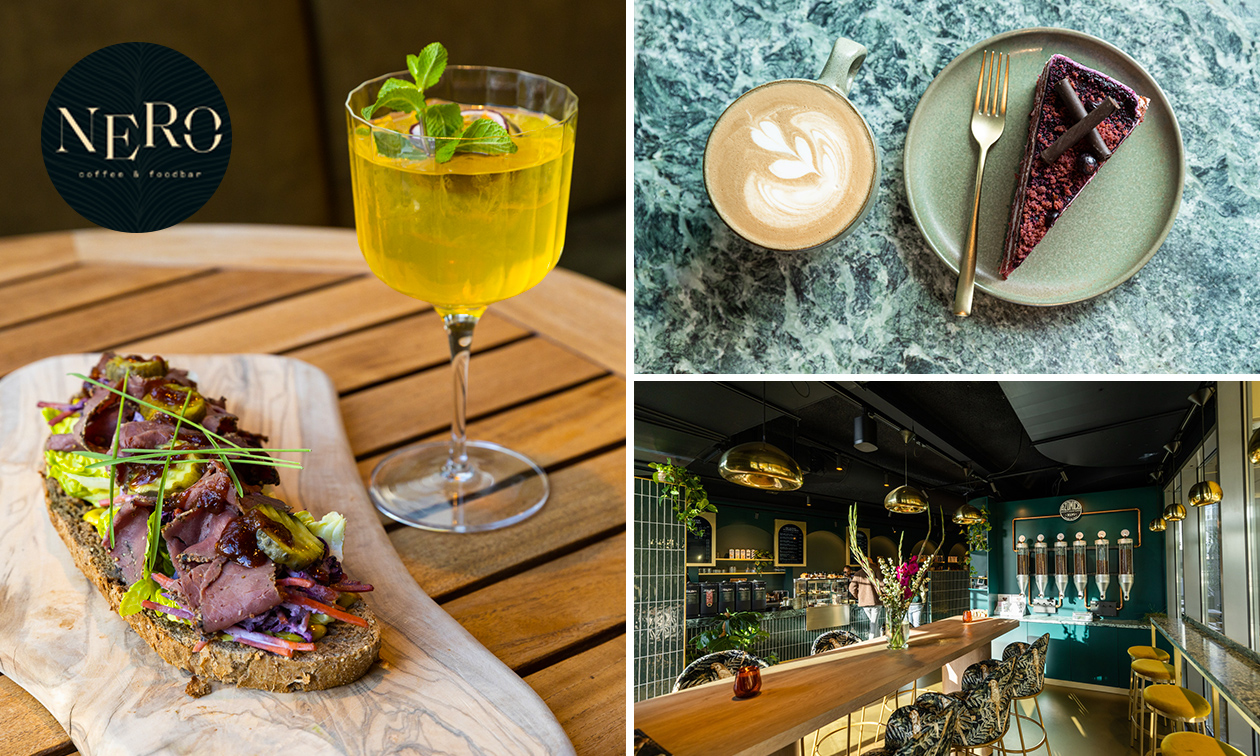Koffie of thee + gebak of sandwich + limonade bij Nero coffee & foodbar