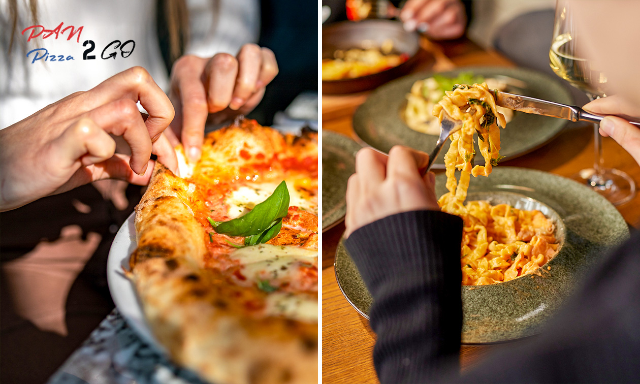 Pizza-Menü M, L oder Pasta-Menü inkl. Pommes, Getränk + 2 Zutaten nach Wahl in Dortmund