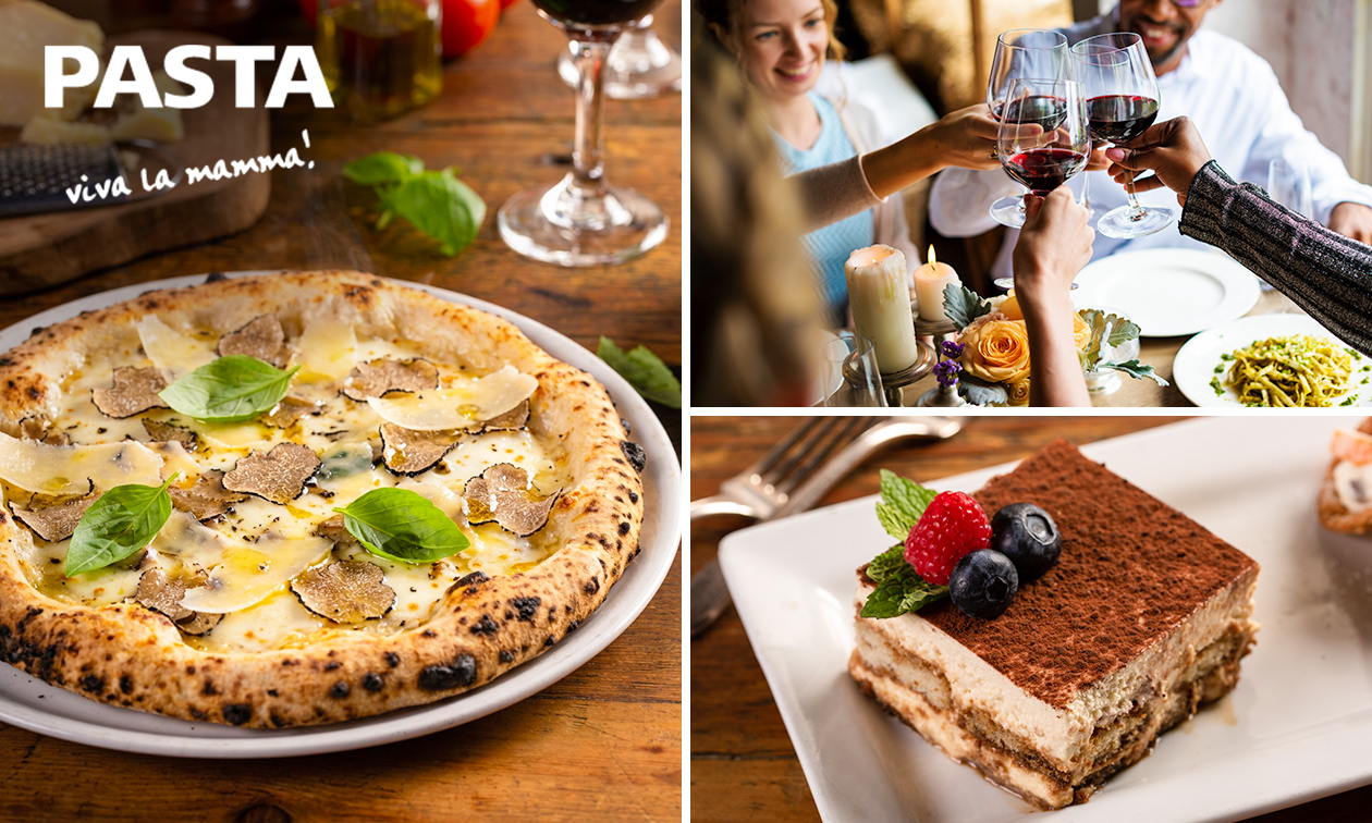 3-Gänge-Pizza-, Pasta- oder Salat-Menü nach Wahl + Amuse