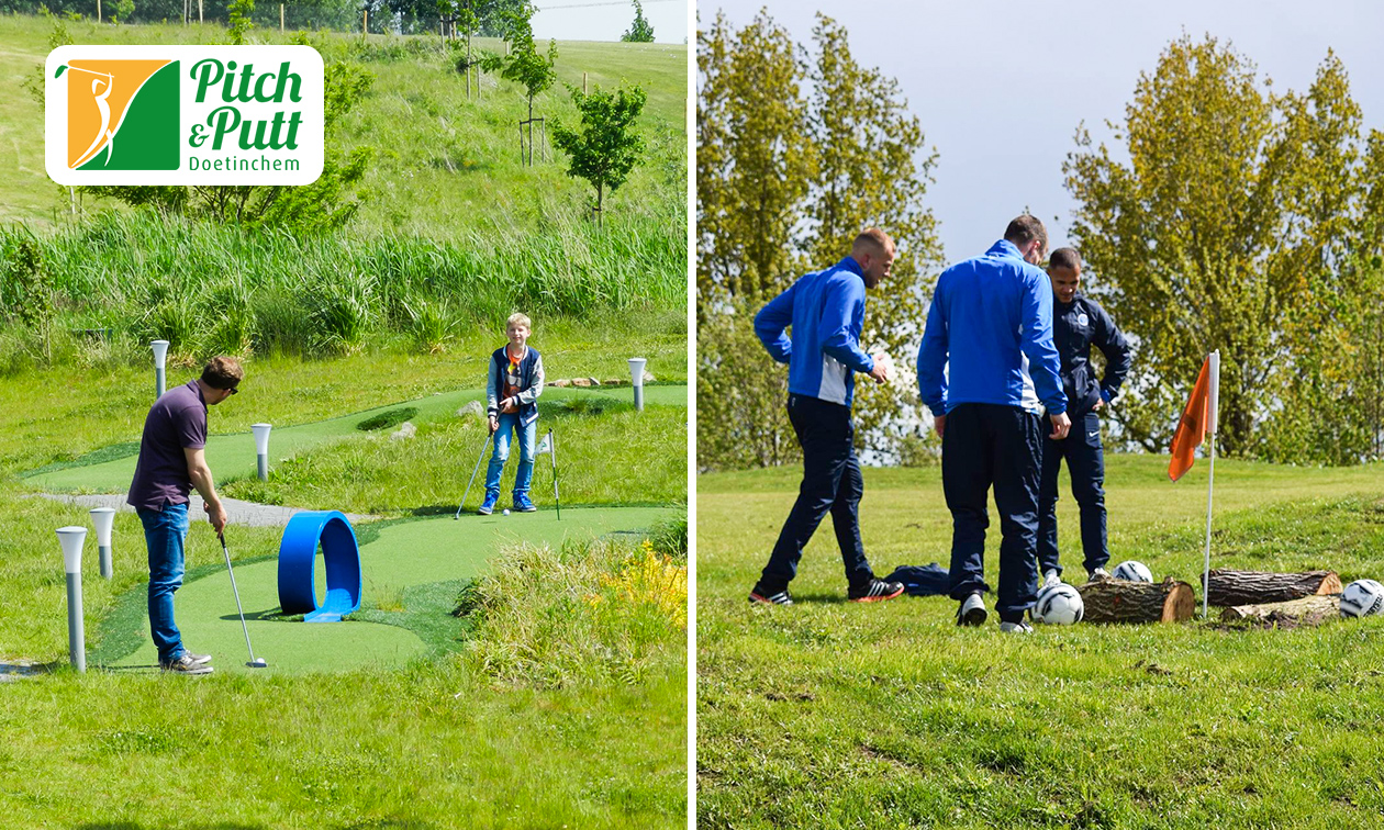 Fungolf of voetgolf + bittergarnituur bij Pitch&Putt Golf Doetinchem