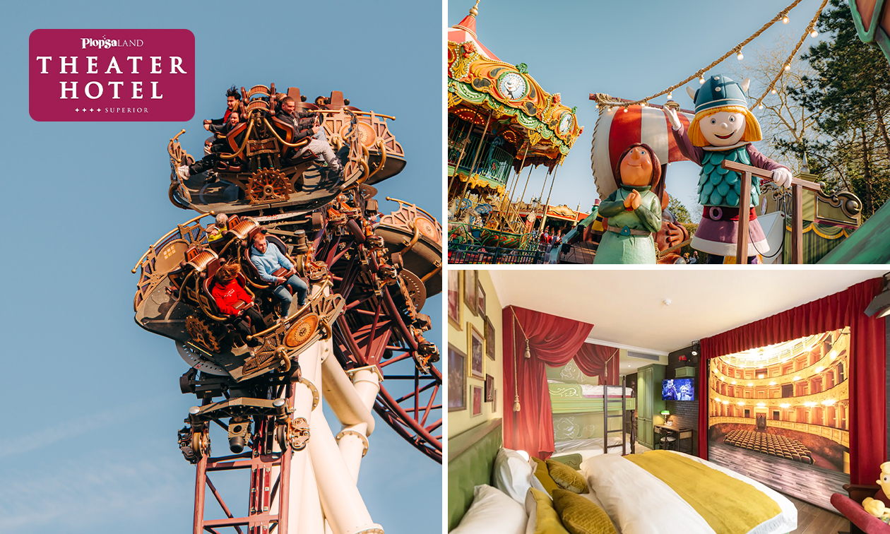 Overnachting voor 4 in het Plopsaland Theater Hotel + ontbijt + 2 dagen entree Plopsaland De Panne Overnachting voor 4 in het Plopsaland Theater Hotel + ontbijt + 2 dagen entree Plopsaland De Panne