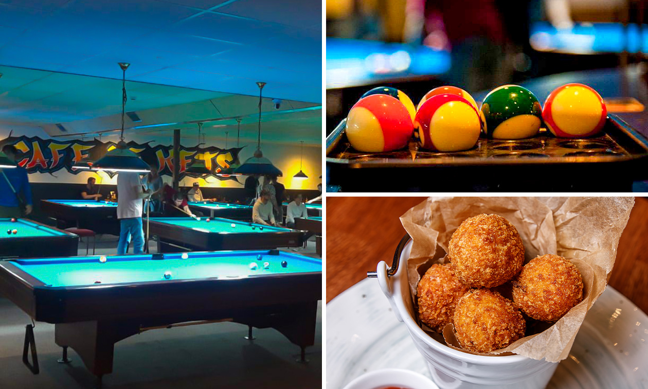 2 uur poolen + portie bitterballen bij Poolcafé de Kets