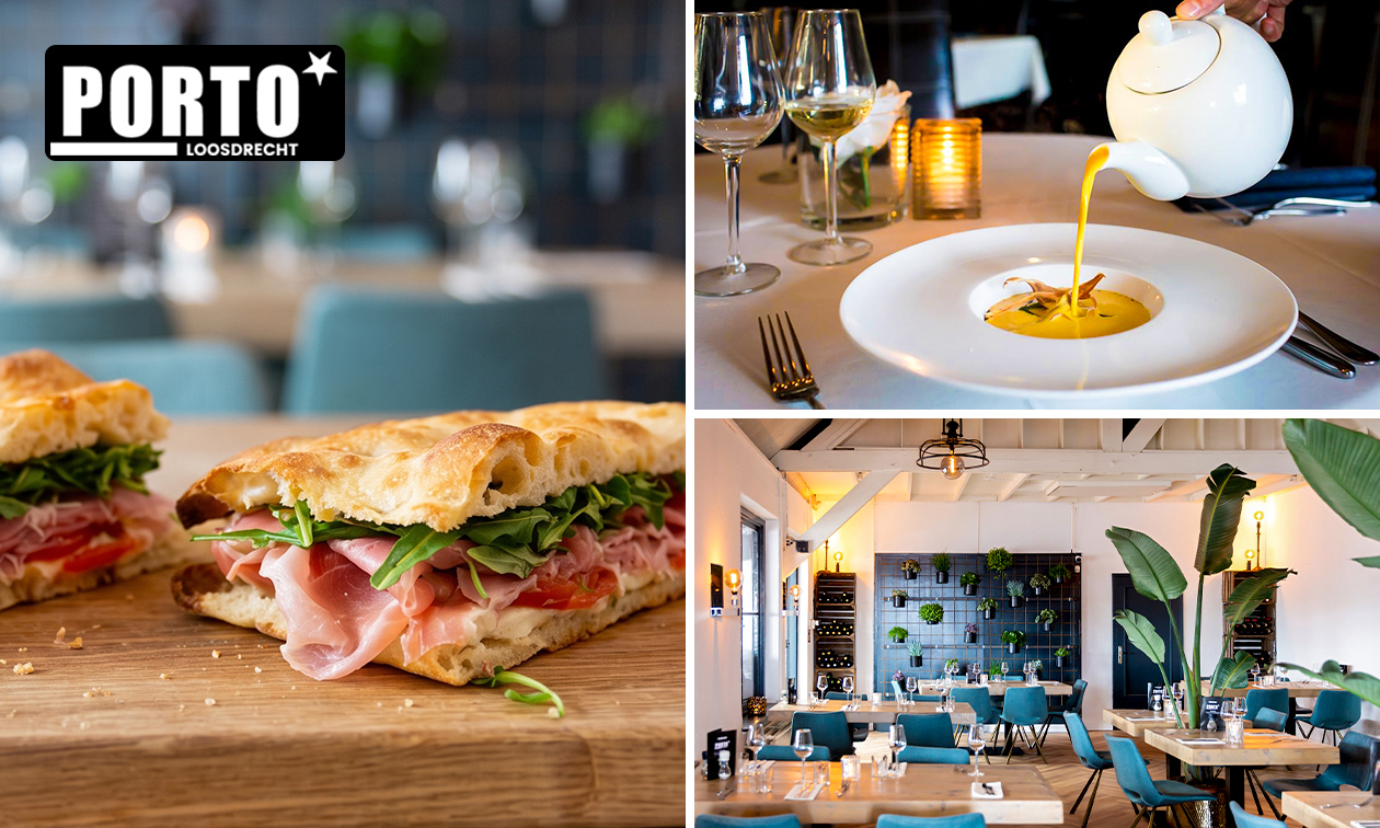 2- of 3-gangen keuzelunch bij Porto Loosdrecht