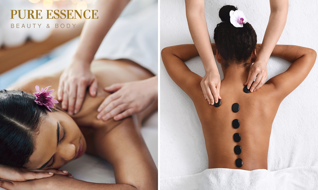 Ontspanningsmassage of hotstonemassage (60 min)