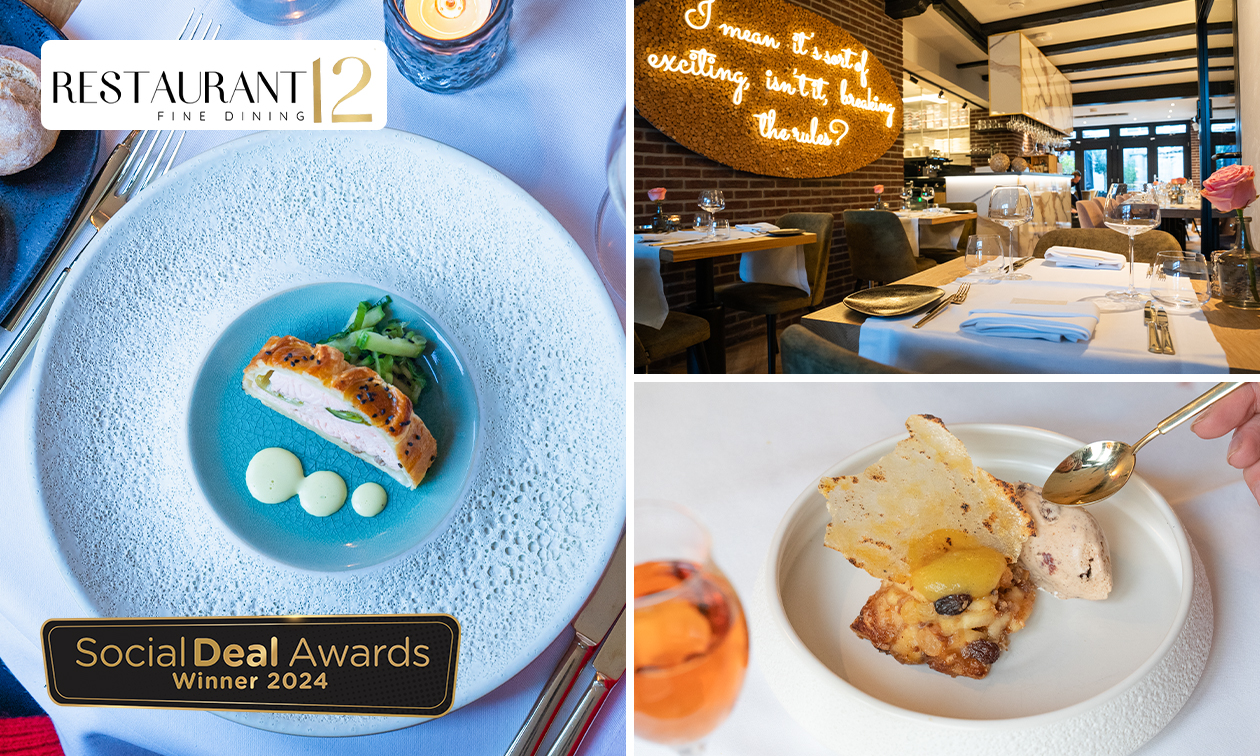 4-gangen fine dining-diner van de chef + evt. welkomstdrankje bij Restaurant 12