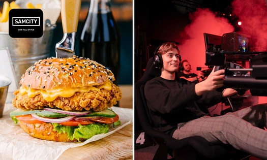 Formule 1-experience + evt. burger bij Samcity Simracen in Hoorn