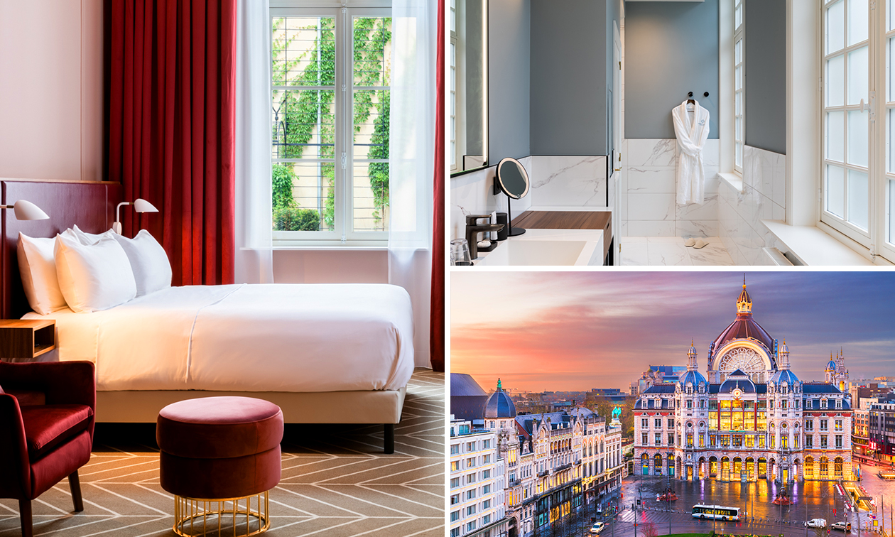 Übernachtung für 2 + Frühstück + Getränk + Late Check-out im Herzen von Antwerpen