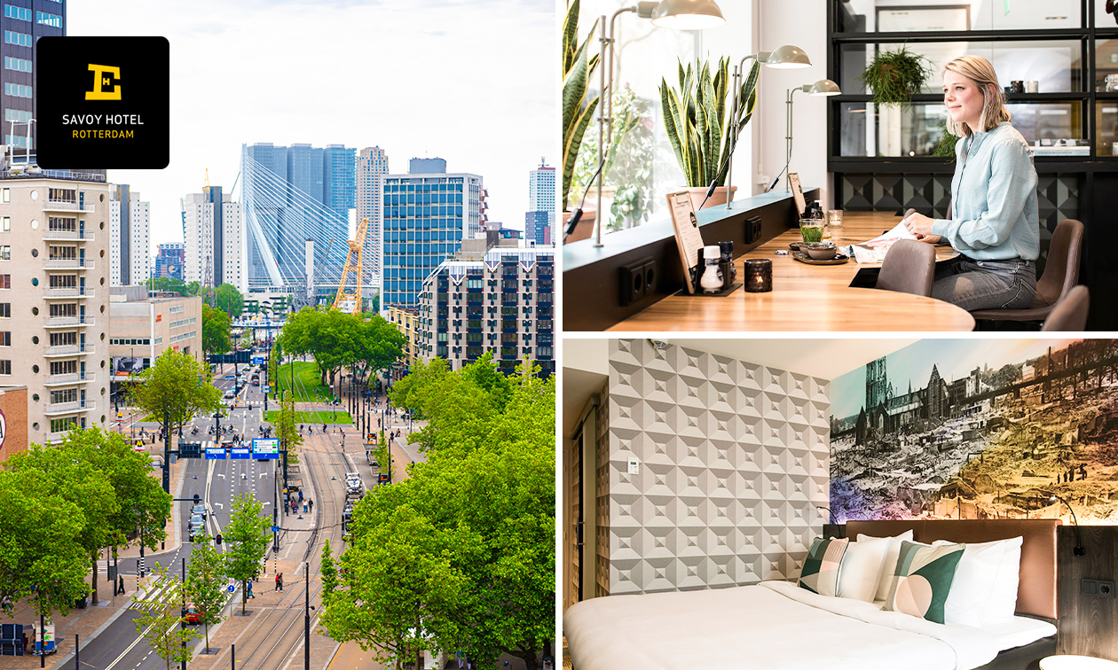 Übernachtung für 2 + Frühstück im Herzen von Rotterdam