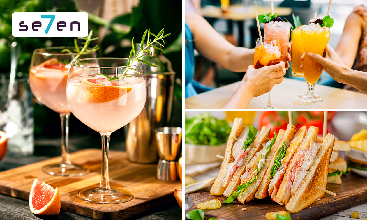 2 cocktails + gerecht naar keuze bij Se7en Utrecht