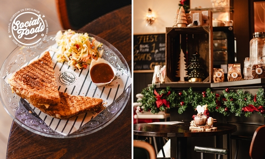 2-gangen keuzelunch in kerstsferen bij Social Santa Café