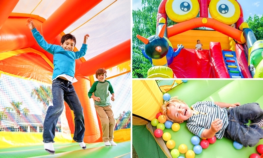 Entree Springkussenfestival bij Springkussen Mega Park Liessel (4 uur) + evt. drankje en snack