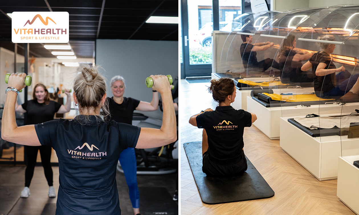 Sporten in warmtecabine (30 min), 5 groepslessen (60 min) of suikerchallenge + coaching