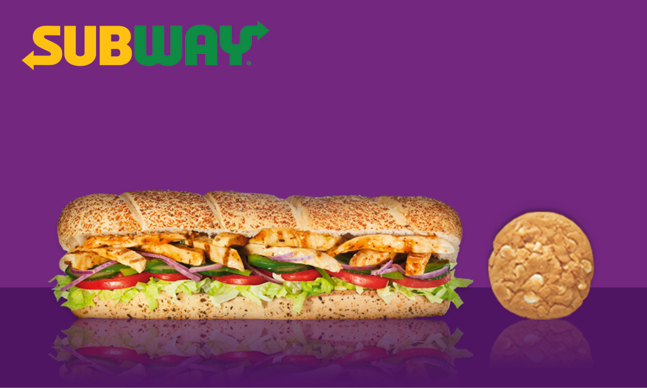 Subway Aachen Campus West + 3 weitere Standorte: 1 oder 2 Classic Subs (30 cm) + 1 oder 2 Cookie(s)