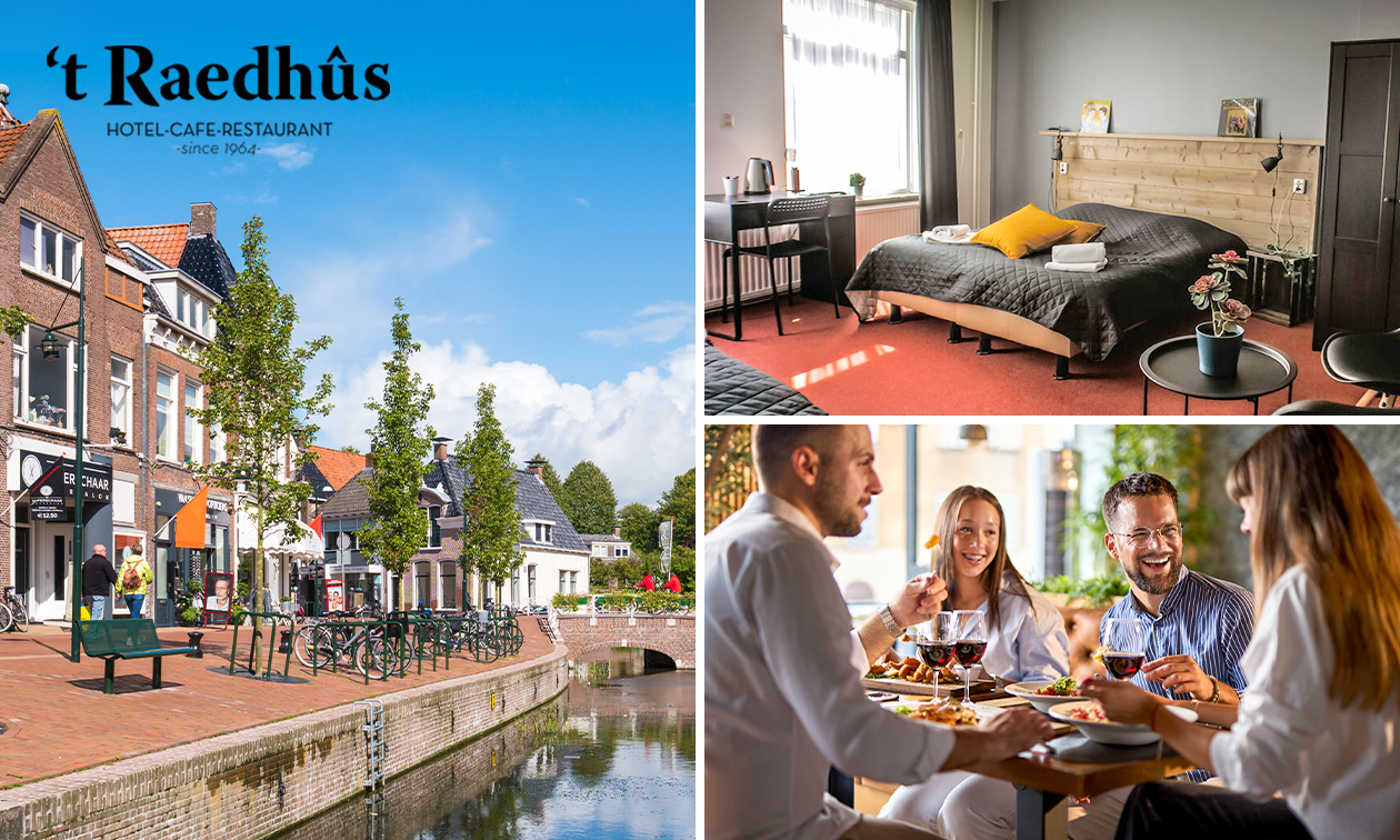 Übernachtung für 2 + Frühstück + Late Check-out + opt. 3-Gänge-Menü in Dokkum