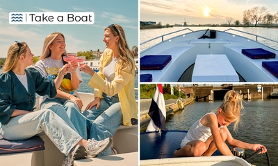 Huur elektrische sloep voor 1 t/m 10 personen (2 uur) bij Take a Boat