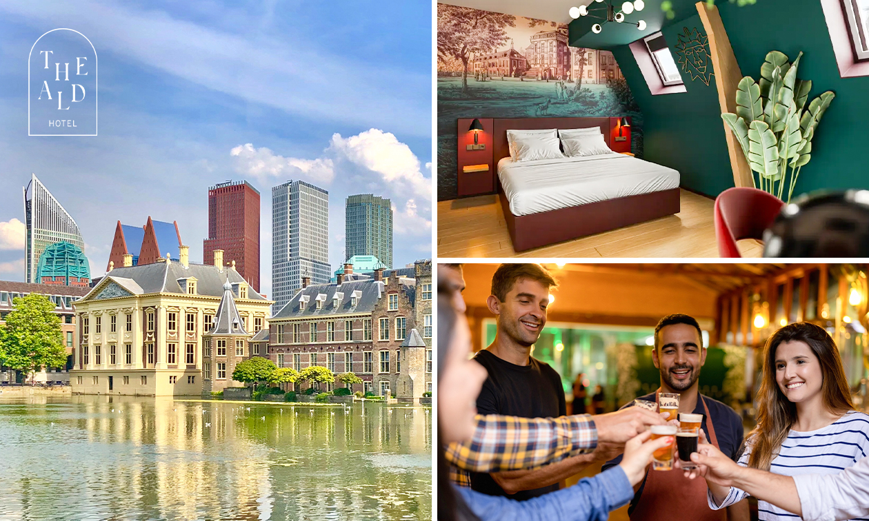 Übernachtung für 1 oder 2 Pers. + opt. Frühstück und/oder Getränk im Herzen von Den Haag