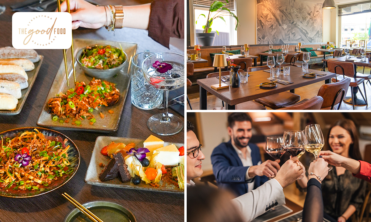 3-gangen tafeldiner met onbeperkt streetfood (2,5 uur) + amuse bij The Good Food
