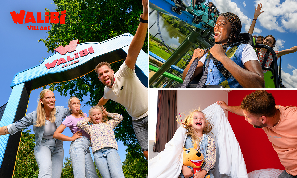 Übernachtung für 4 oder 8 Pers. im Walibi Village + opt. Tageskarte für Walibi Holland