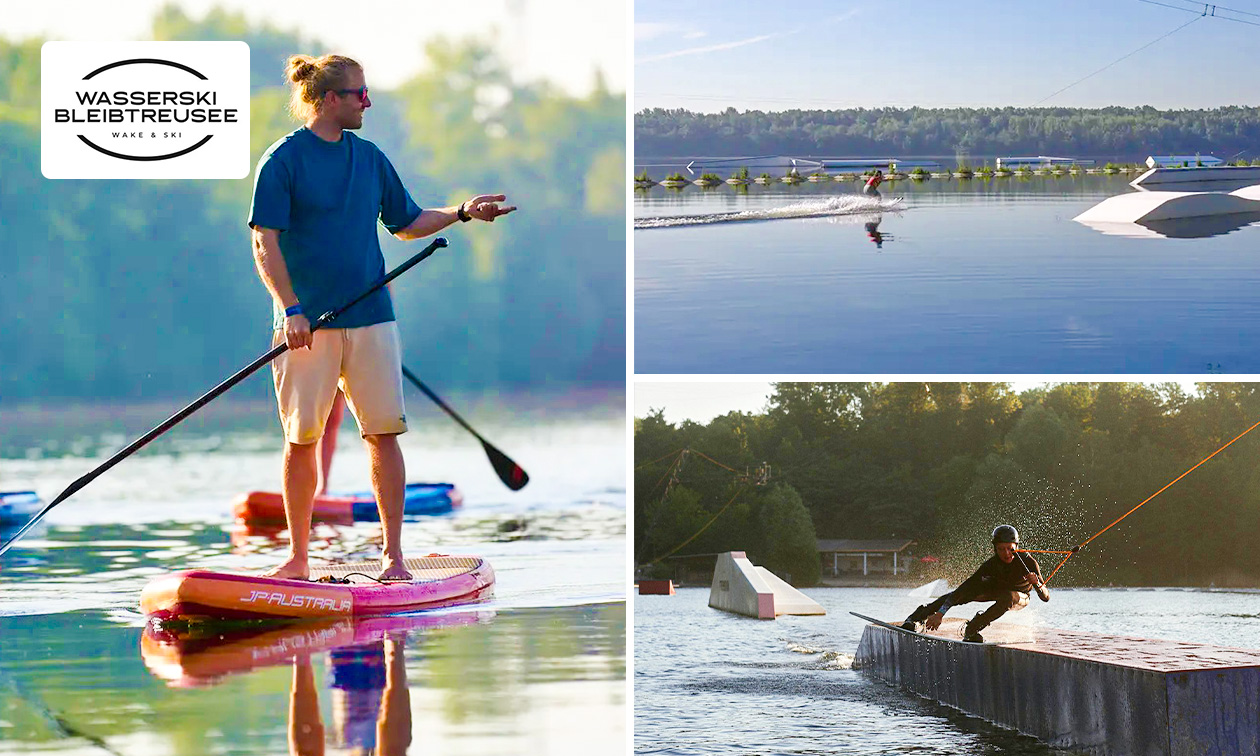 Zeitkarte (2 Std.) für Wasserski oder Stand-up-Paddling (1 Std.)