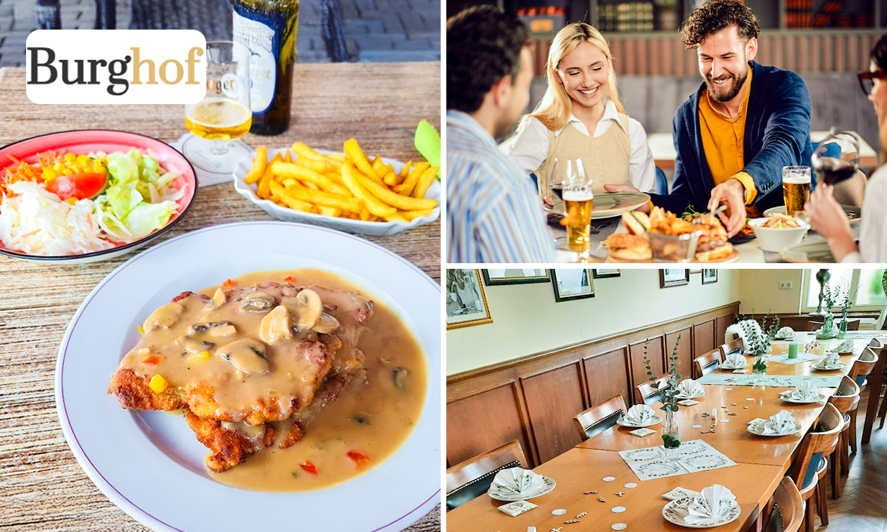 4-Gänge-Menü nach Wahl im Wirtshaus Burghof in Brüggen